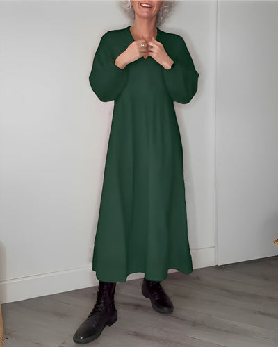 Amanda™ - Robe Longue Amincissante à Col en V