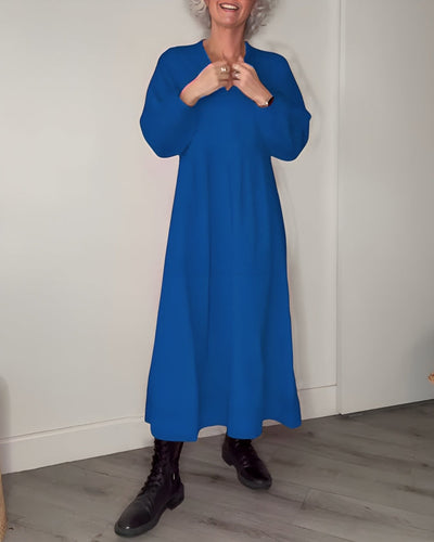 Amanda™ - Robe Longue Amincissante à Col en V