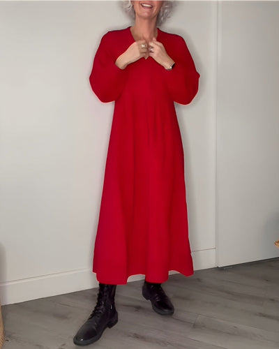 Amanda™ - Robe Longue Amincissante à Col en V