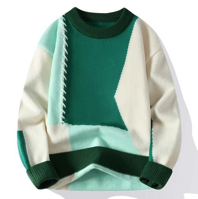 JEAN™ | Pull patchwork Homme