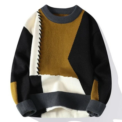 JEAN™ | Pull patchwork Homme