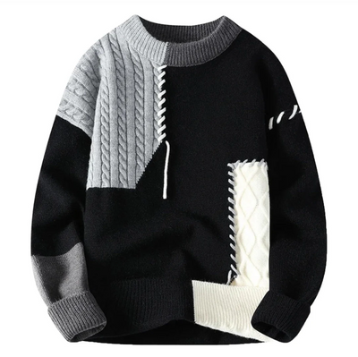 JEAN™ | Pull patchwork Homme