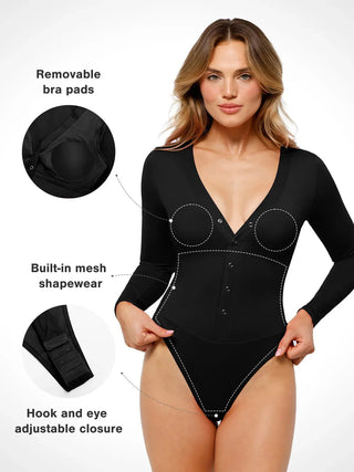 2 - Redtag Body Modellante Termico a Maniche Lunghe con Controllo Addominale