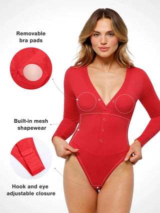 2 - Redtag Body Modellante Termico a Maniche Lunghe con Controllo Addominale